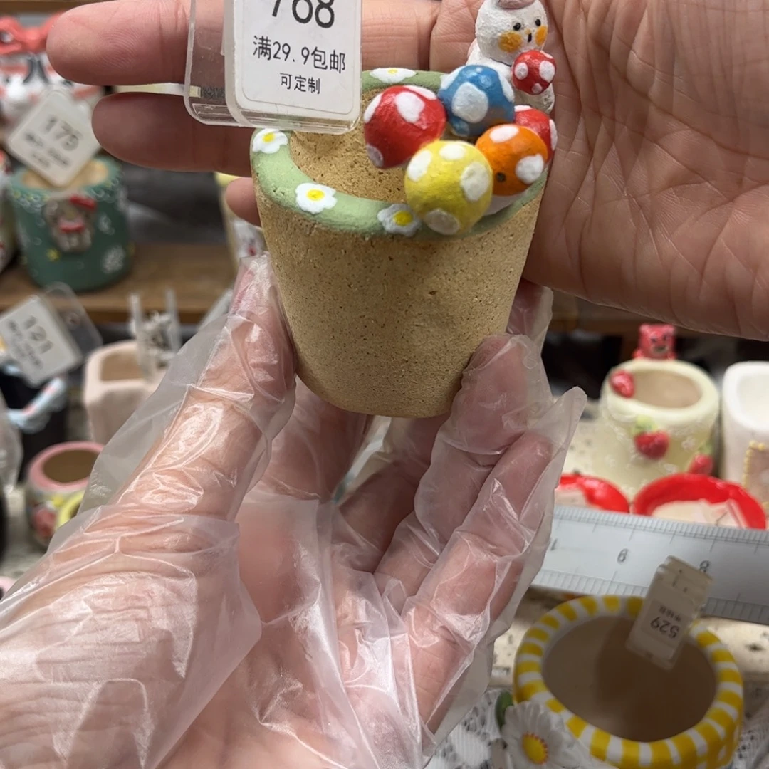 768兔子花盆素烧