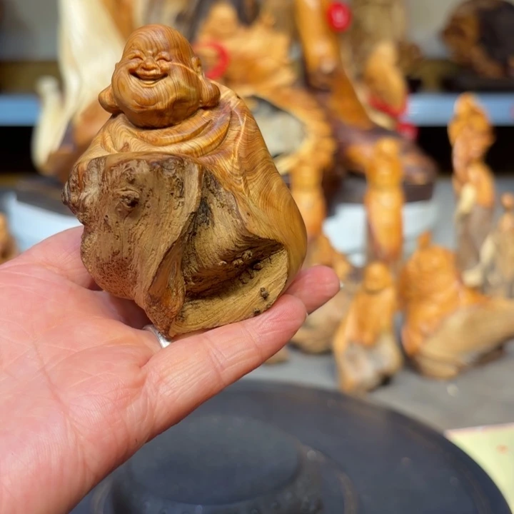 柏木太行崖柏弥勒佛