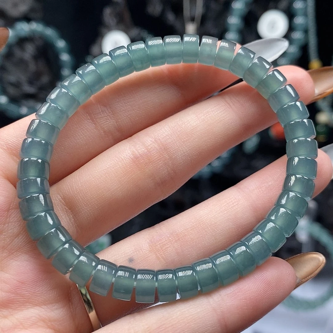 未镶嵌手链翡翠7mm药片手串