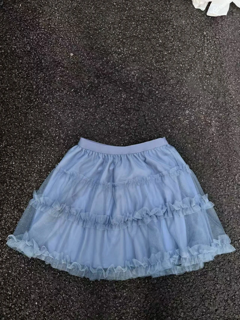 显瘦A字洋气百搭网纱蓬蓬裙 夏NEW