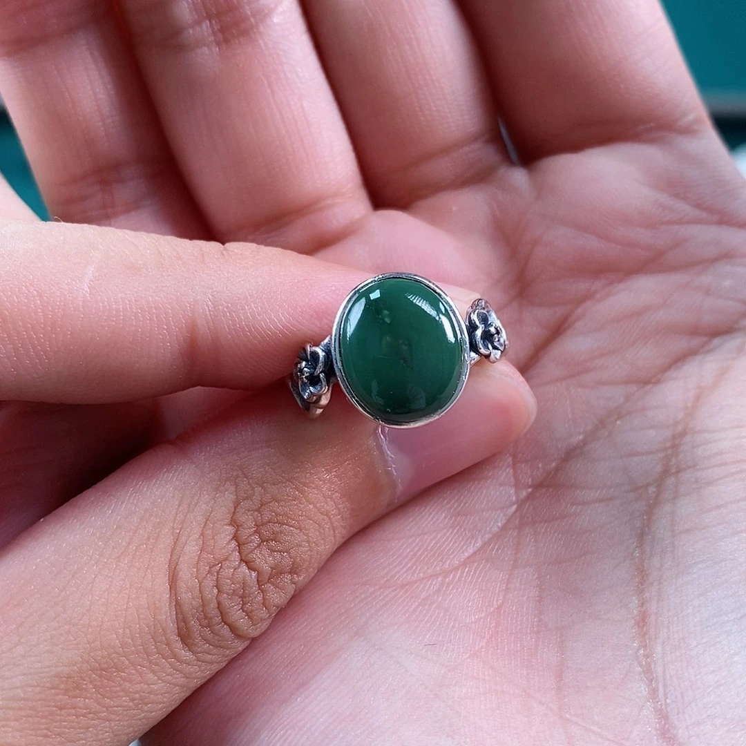 绿松石珠宝奇石银S925镶嵌57