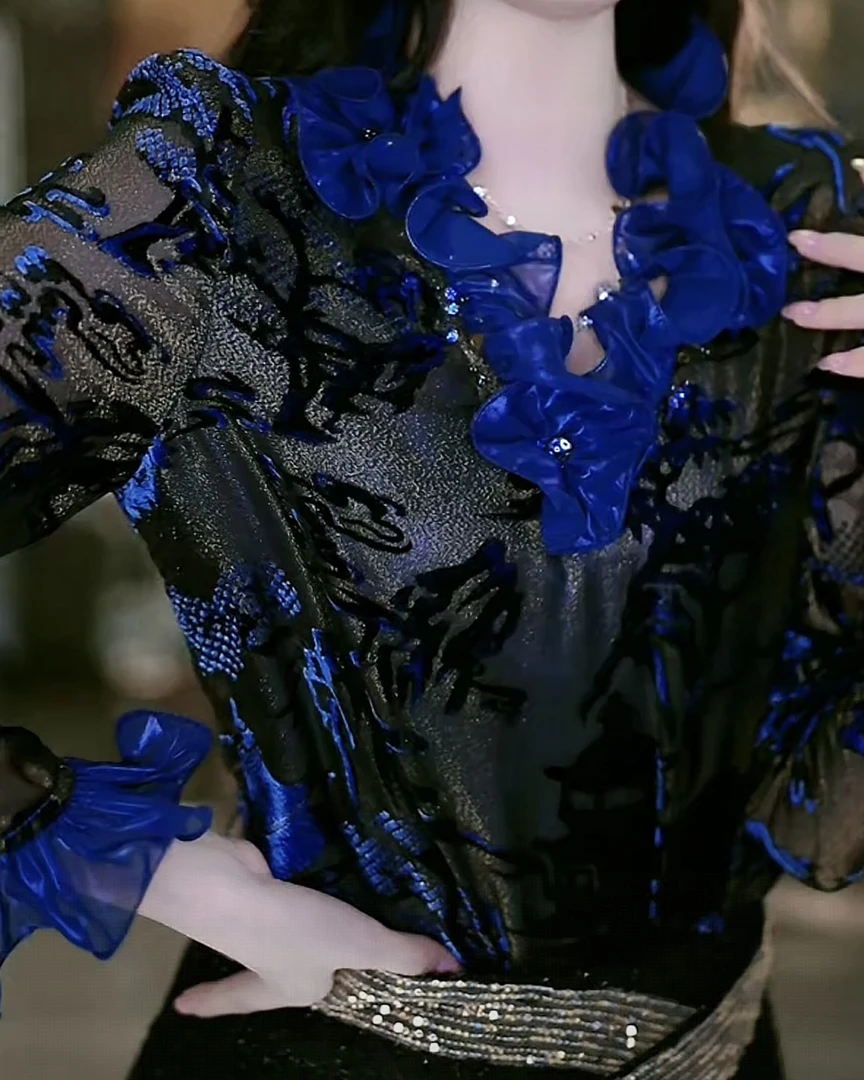 【时代新贵】法式重工气质时尚百搭上衣