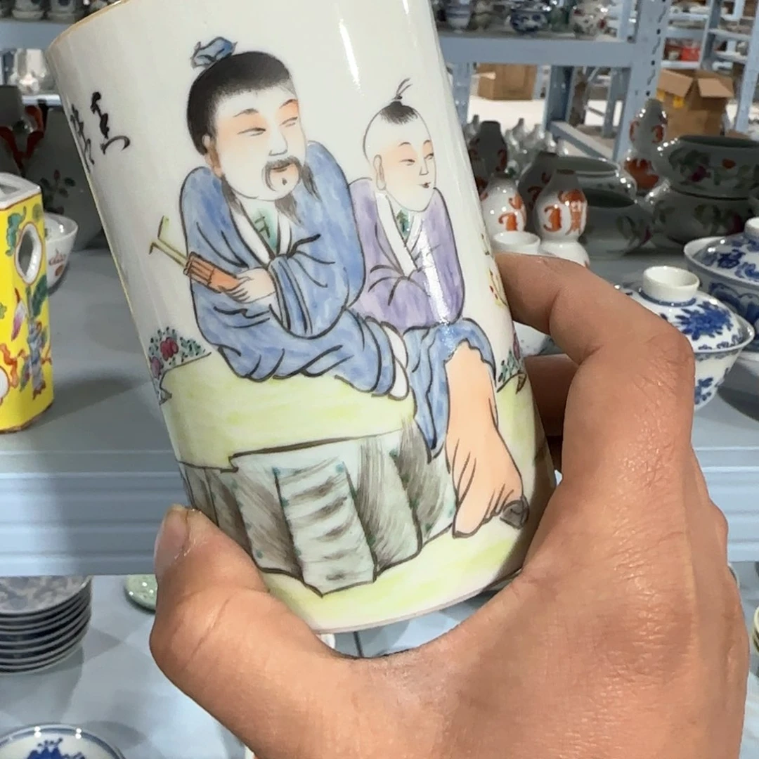瓷片摆件手绘瓷器全部处理