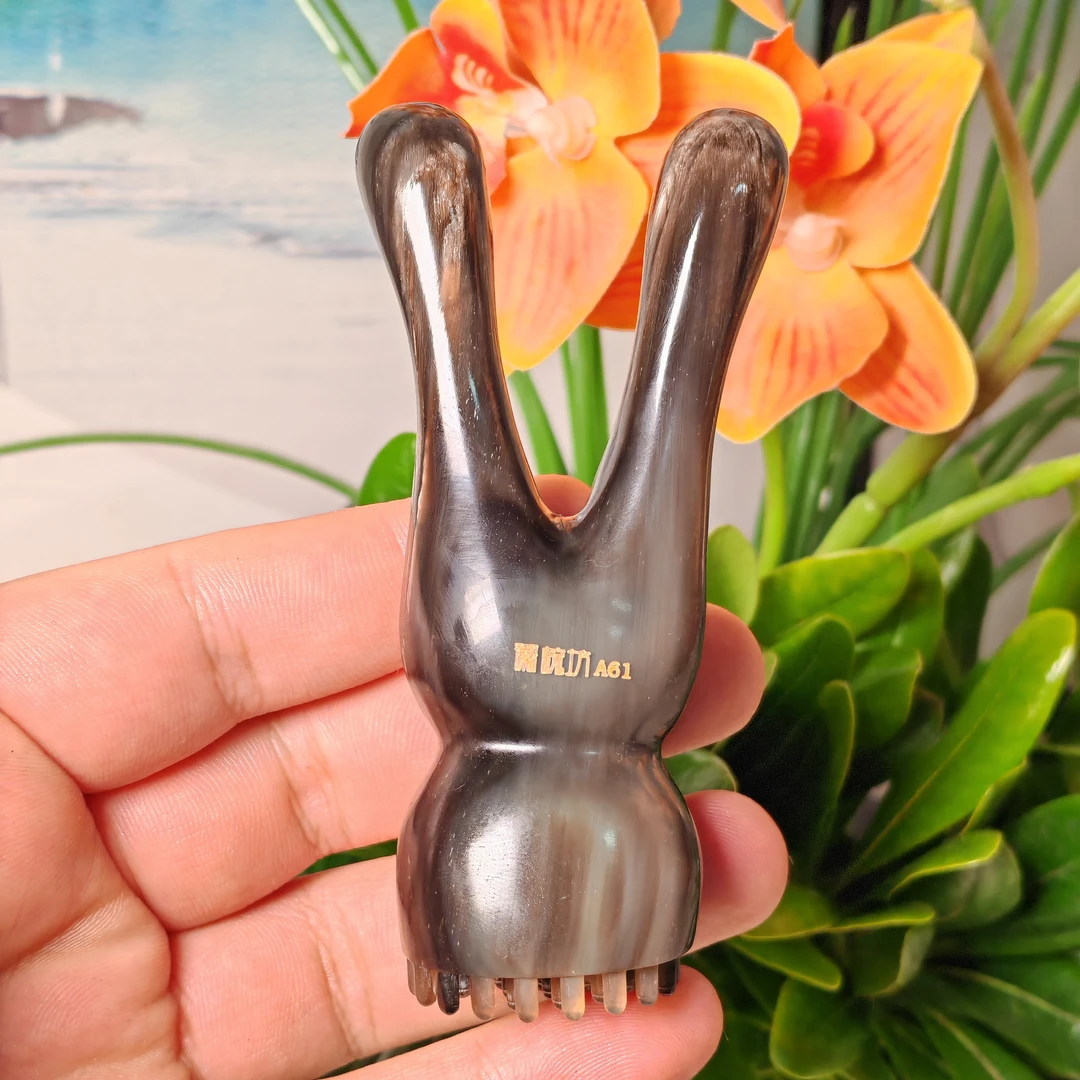 板娘专享 白水牛角黑金刚兔子莲蓬脸部按摩器小珠-032