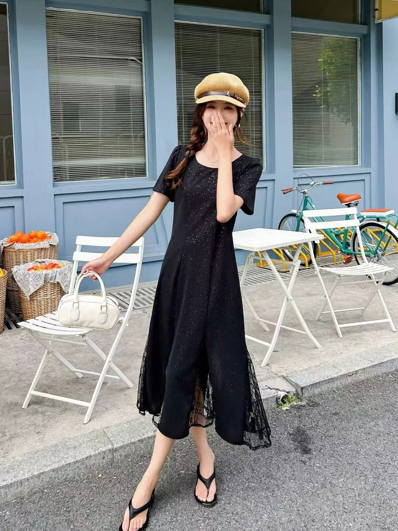 558 夏季气质款女士满天星连衣裙-MC