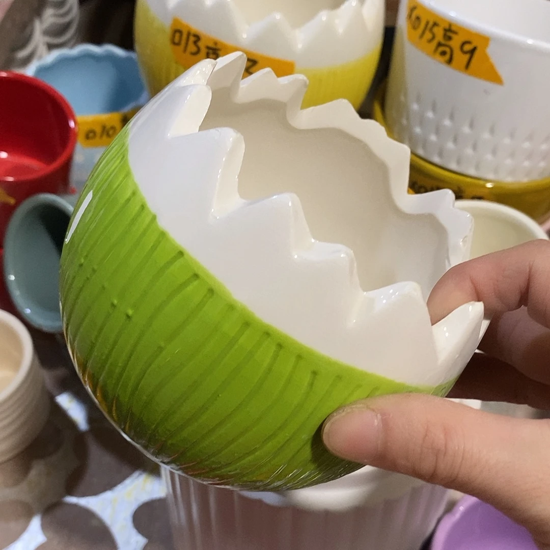 杯子陶陶盆有孔 瑕疵介意勿拍