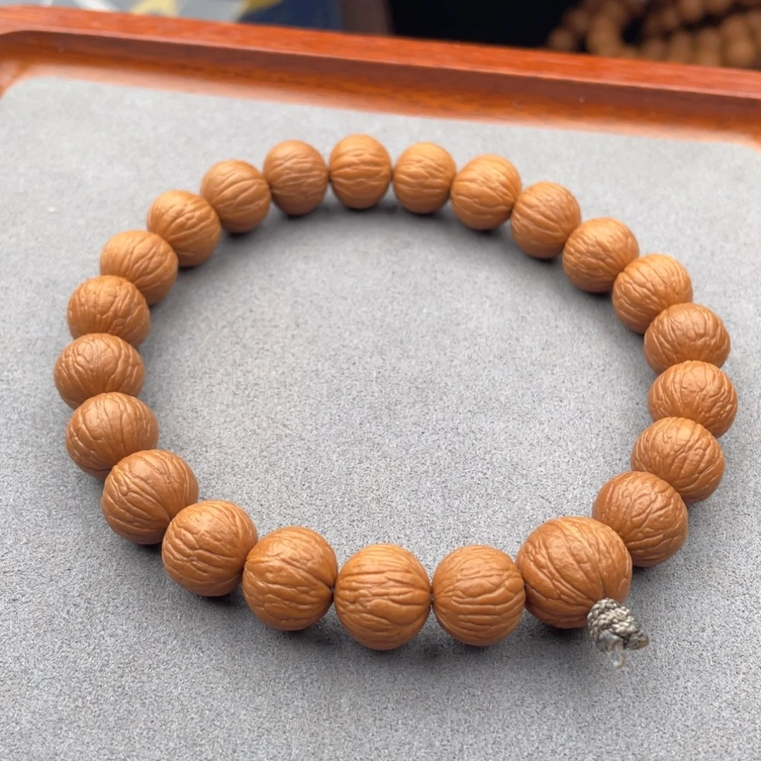 猴头核桃手串凤羽13+全品无瑕