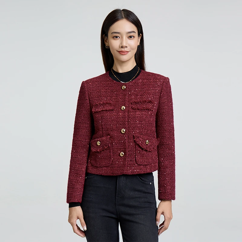 2025冬季短款小香风外套OB653