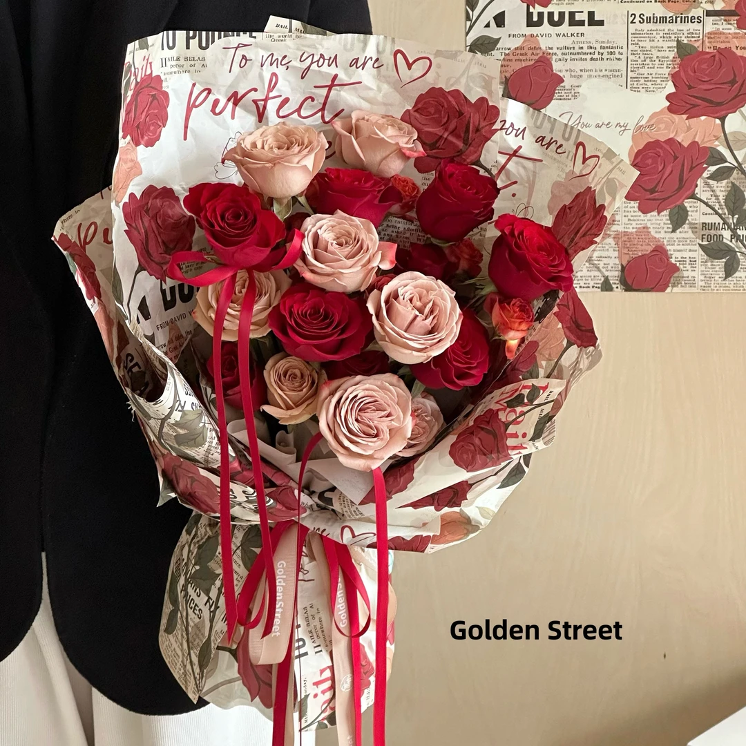 【1帮1】情人节玫瑰誓言鲜花艺包装纸花束包花材料花店资材