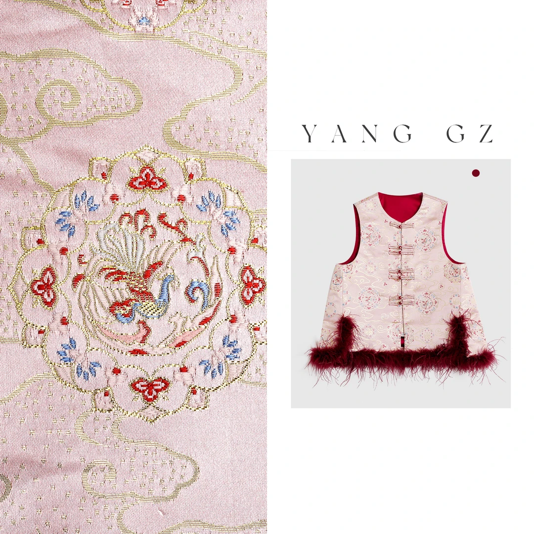 YANG GZ【Q天官赐福】新中式龙凤纹宝相花织金马甲女 GZ24WT006