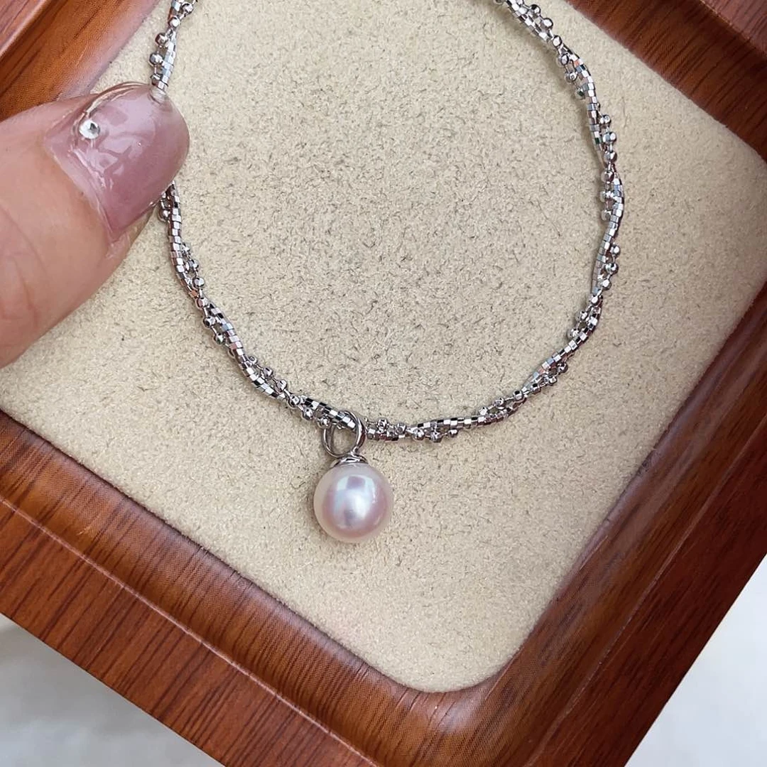 海水珍珠银S925镶嵌手绳