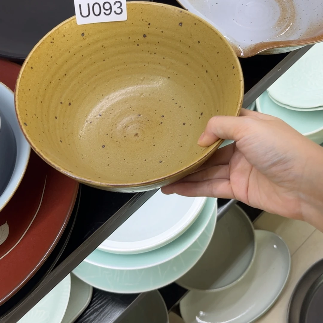 瓷景德镇粗陶复古盘碗微瑕