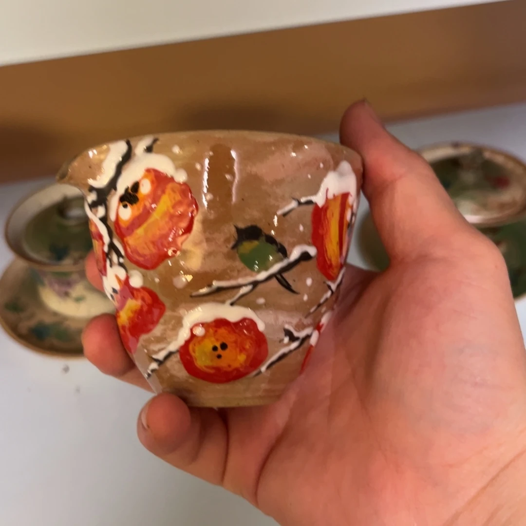 柴烧手工手绘陶瓷