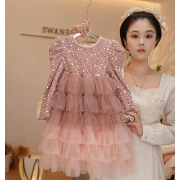 （现货）【Y.k0022】2025新款女童洋气礼服公主裙设计师款气质连衣裙