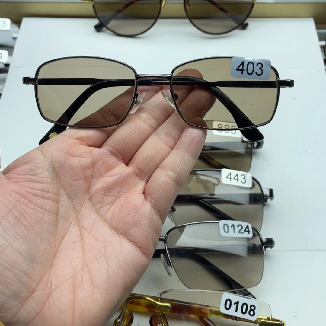 茶水晶全框眼镜 403