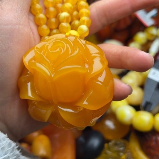 琥珀（花珀）手串未镶嵌用****7蜜蜡