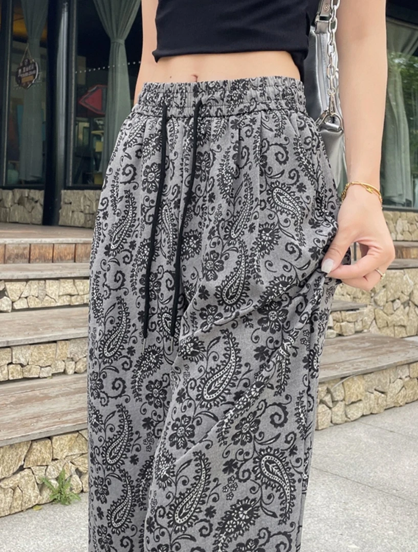 扎染新休闲直筒裤 2025 夏季新款凉凉女裤