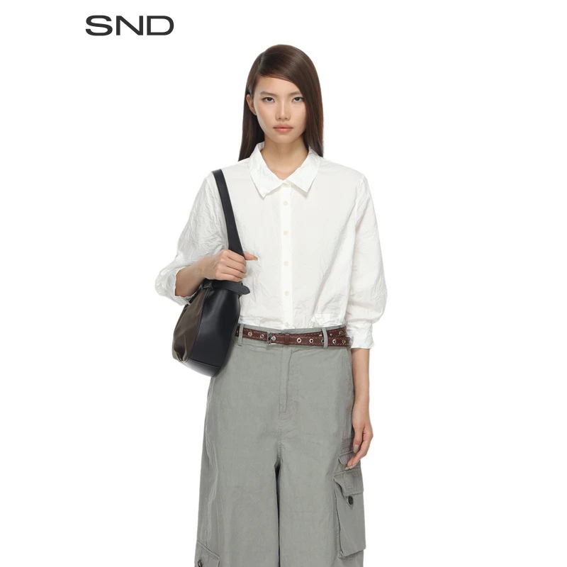 【SNDCOTEMP 设计师品牌】SND PF25 褶皱衬衫女款