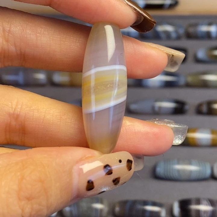 玛瑙/玉髓合金藏风蓝沁海浪花