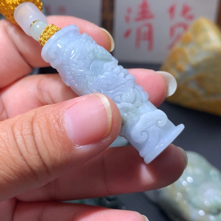 翡翠未镶嵌颈饰保真天然A货翡翠