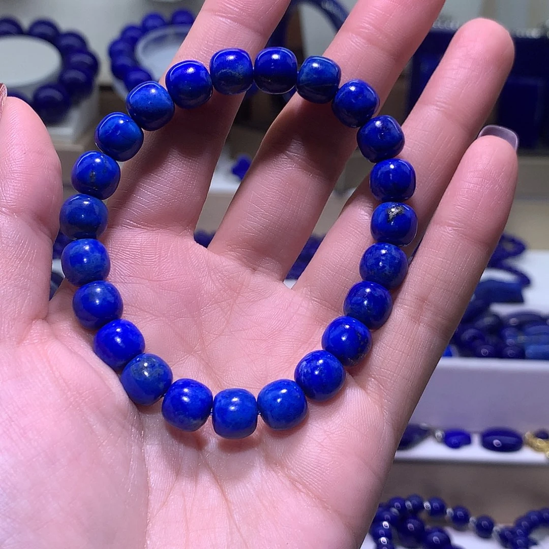 青金石未镶嵌天然原矿老型手串9 m +