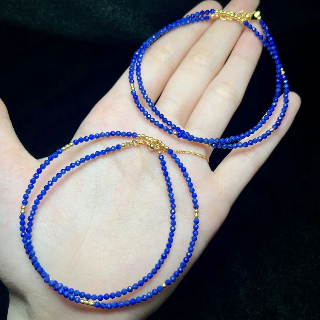 【小宝珠宝】18  T5614-青金石DIY项链-多样性发一件-2mm