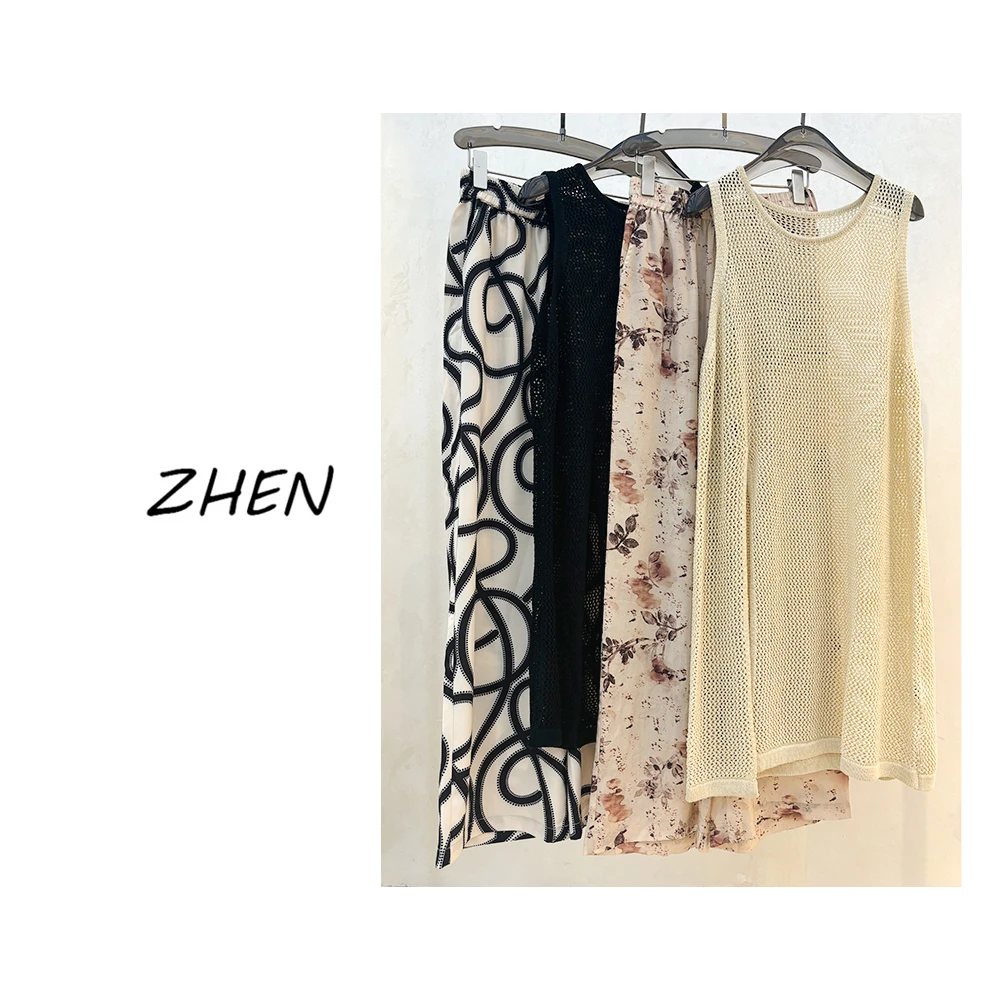 【ZHEN】25K00513 2025新款时尚气质修身显瘦设计师款时尚套装女