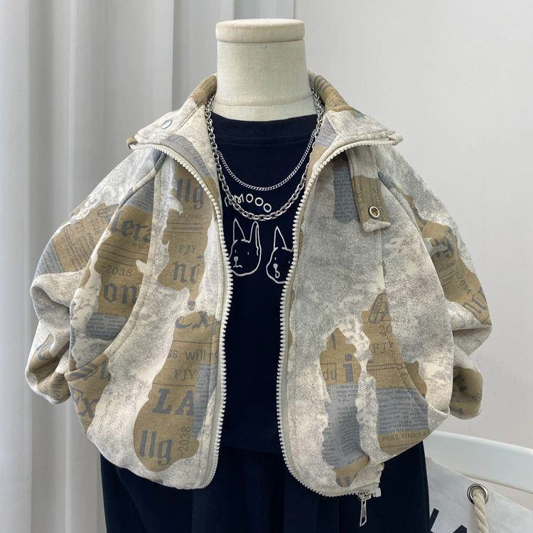 男童卫衣外套春秋款儿童秋季夹克韩版中童小童男孩秋装痞帅风时髦