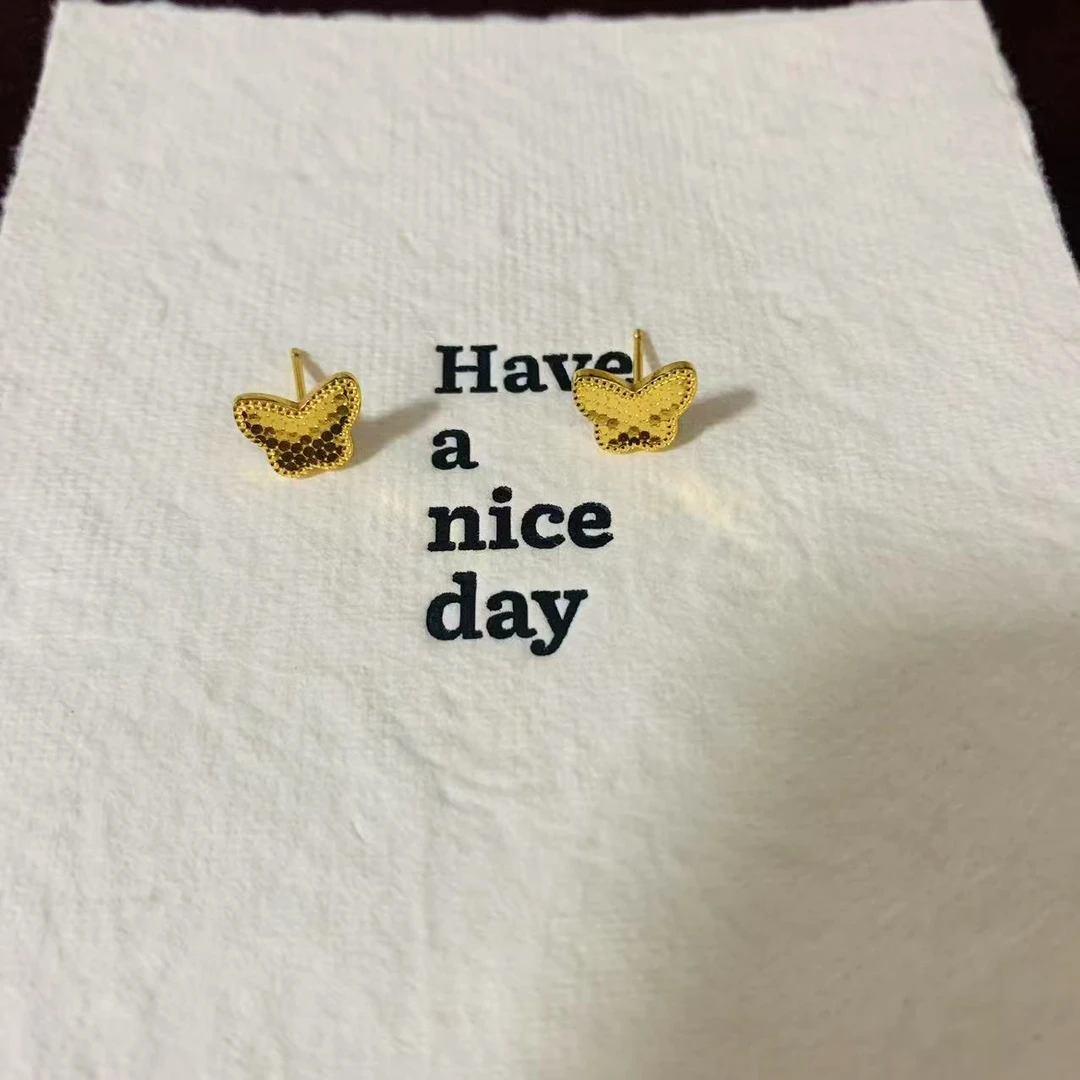 铜合金耳饰 龙鳞款 蝴蝶