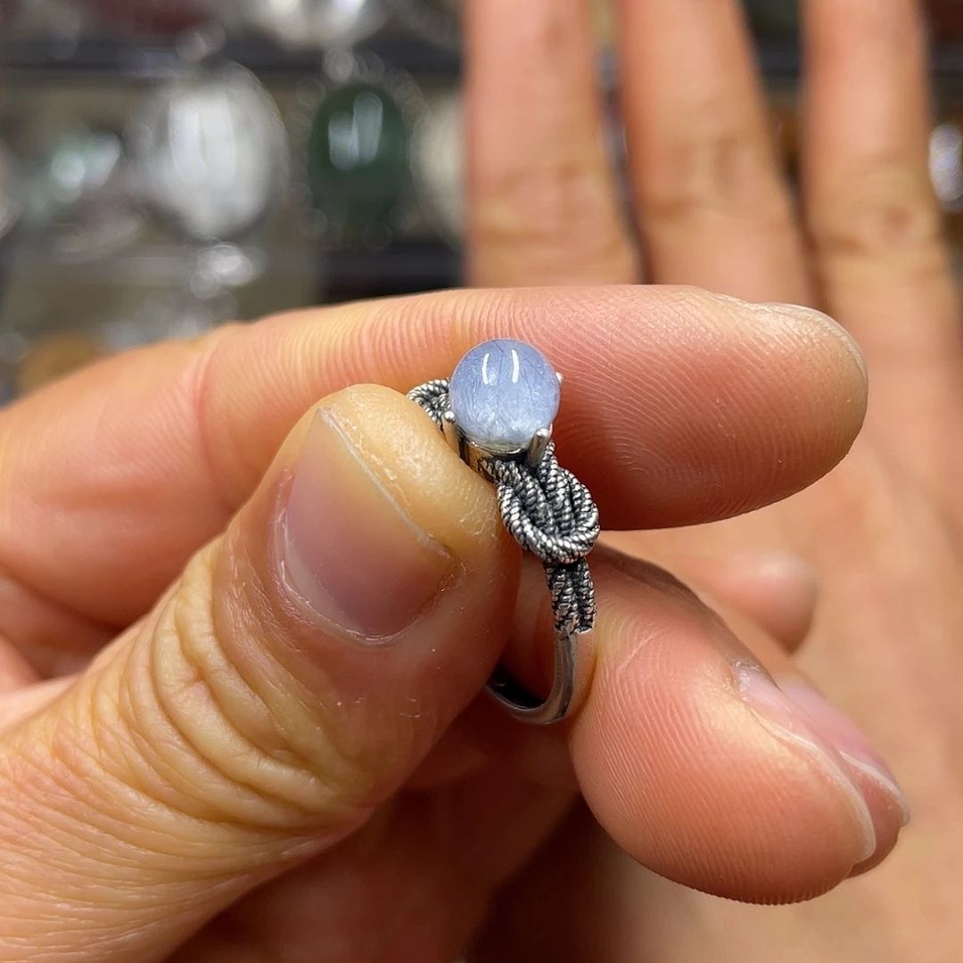 【闪购商品】水晶珠宝半成品银S925镶嵌戒指