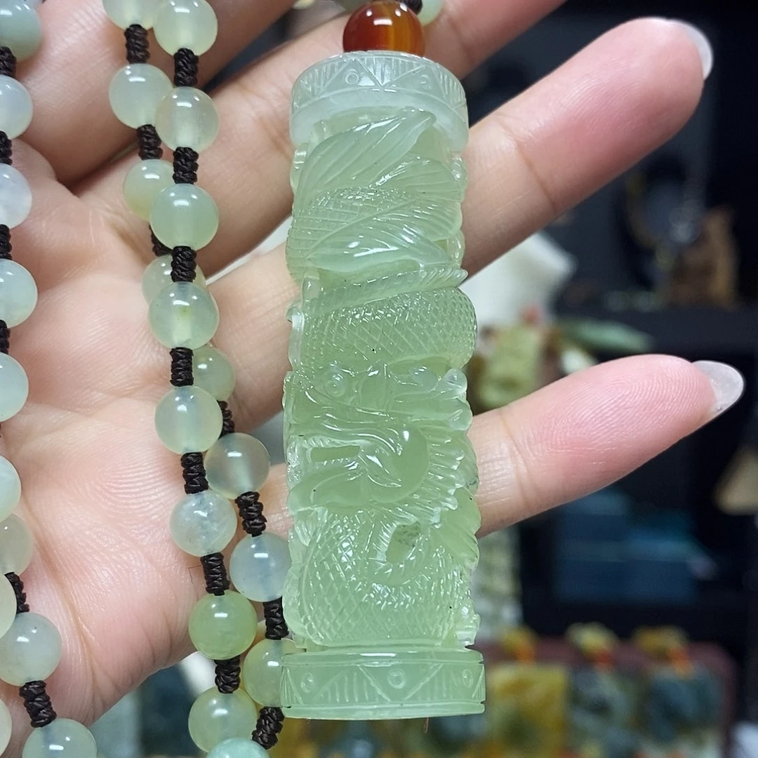 未镶嵌岫玉挂件吊坠项链