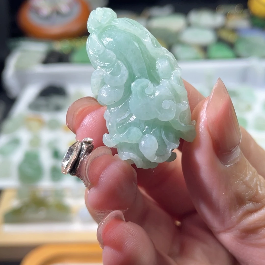 未镶嵌定制翡翠白菜