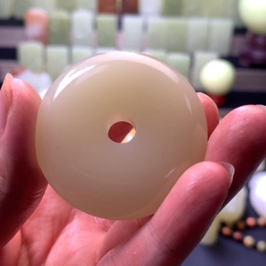 石材方解石手把件