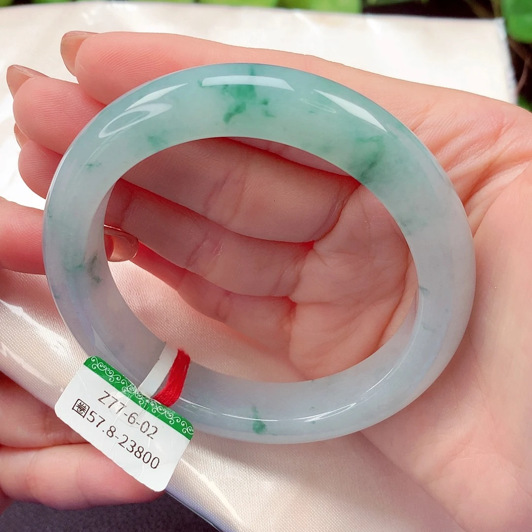 翡翠未镶嵌手镯57.8