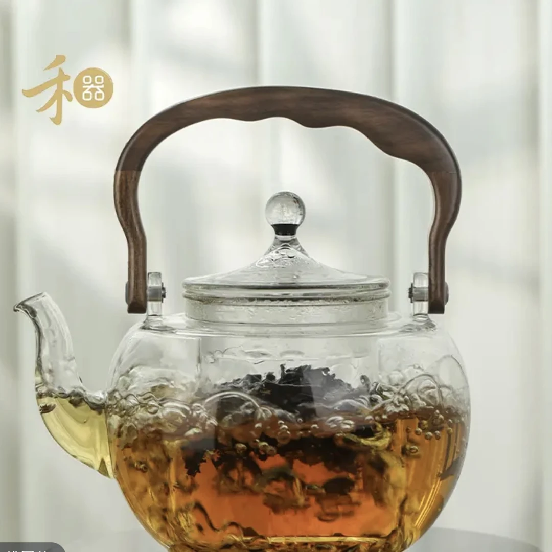 禾器木作·山雅壶 高硼硅 玻璃煮茶壶 茶具 茶器 建议容量：800ml