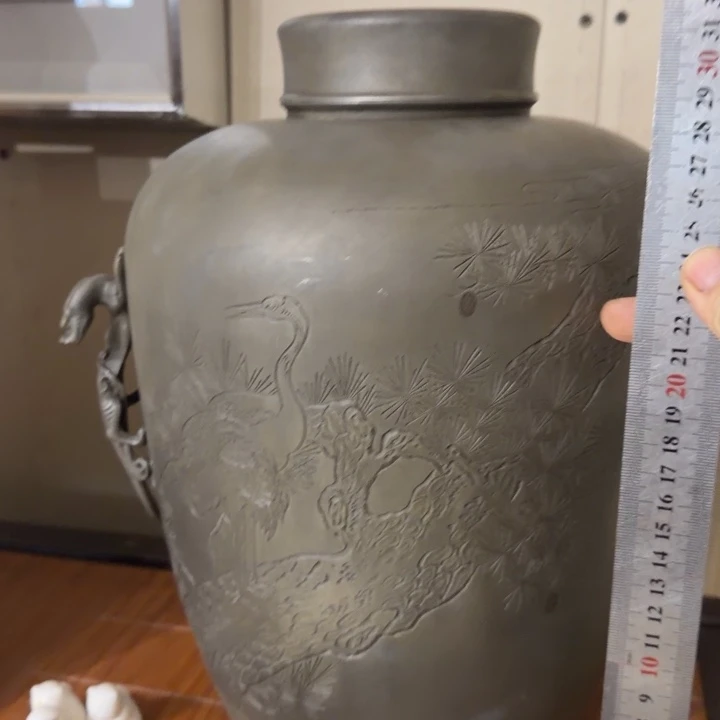 锡中古工艺品，摆件