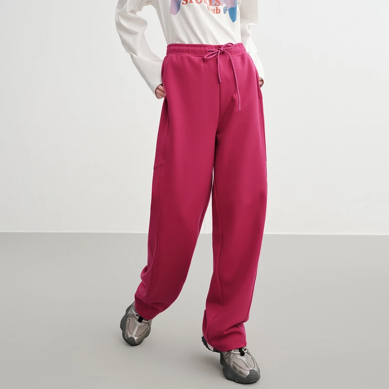 EP雅莹2025早秋新品 多巴胺运动风抽绳宽松显瘦休闲直筒裤6488A