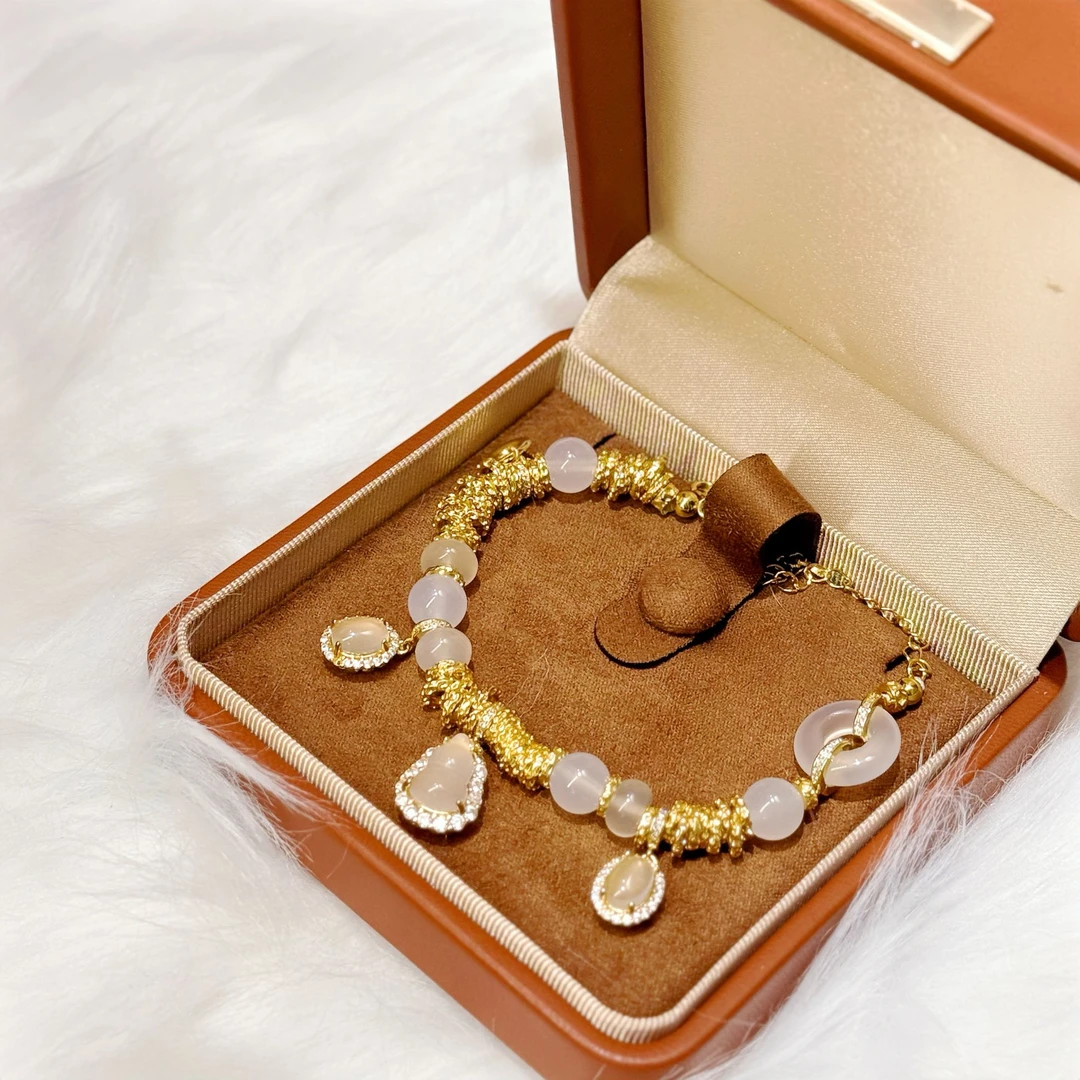 镀K金 国风葫芦盘缠金色手链S1439