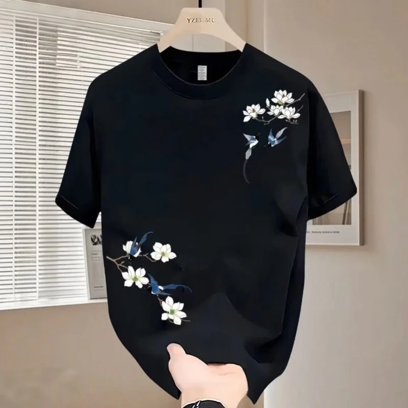 夏季新款纯棉短袖t恤高级百搭宽松创意ins美式男女学生小众帅上衣