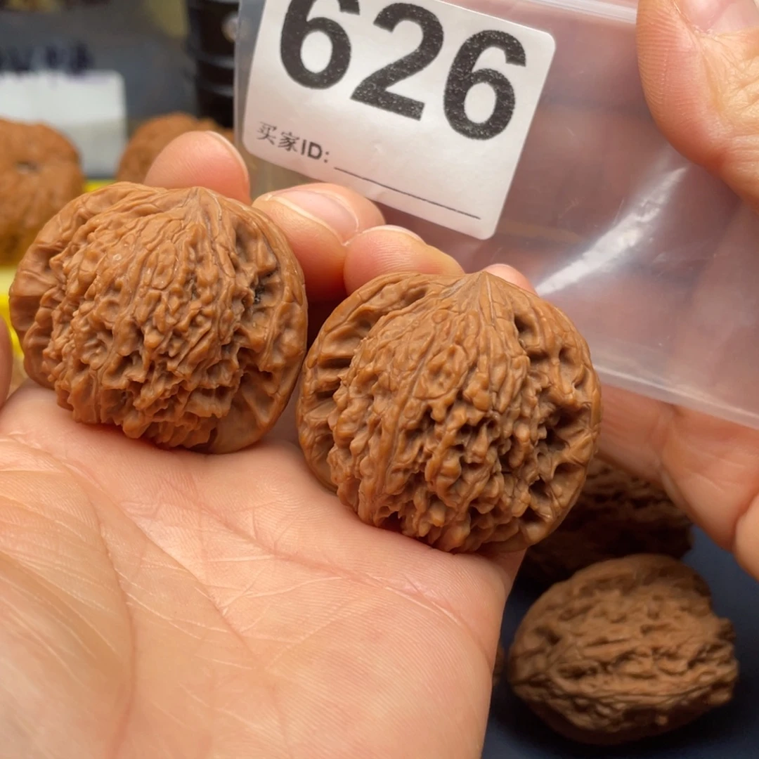 ༉***࿐把件文玩核桃南疆凹底拉丝39