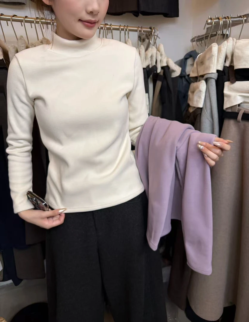 一件过冬～扛起球软糯加绒加厚冬款打底上衣