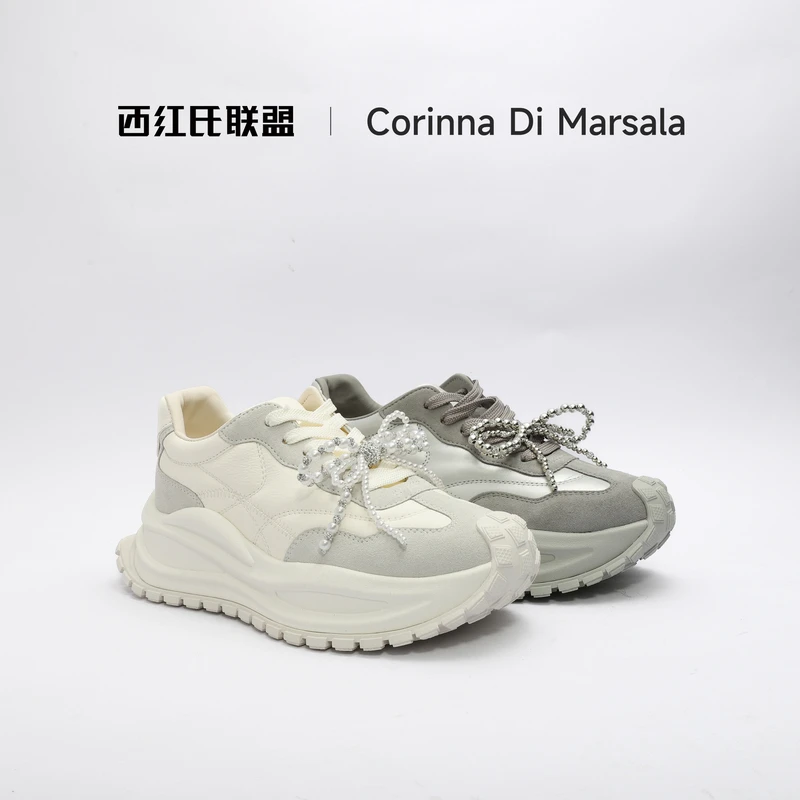 【小马＆大壮】【西红氏联盟】春款ins潮流厚底休闲鞋跟高4cm半码拍大