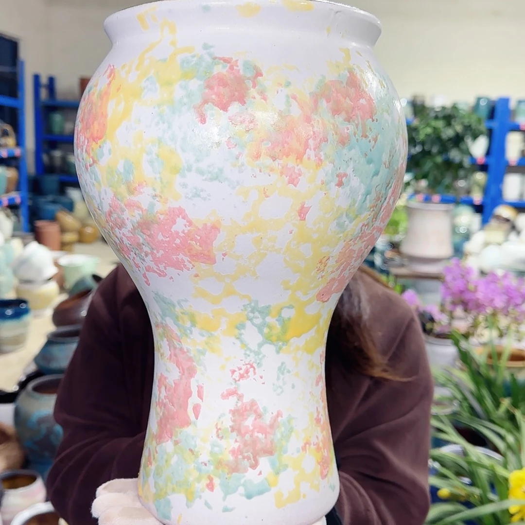 紫砂花盆高32口17