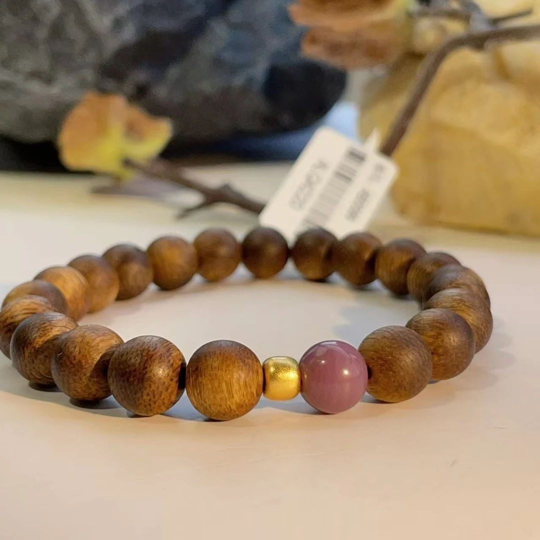 舒俱来凝胶帝王紫圆珠棋楠沉香0.8手串/7.5mm+/ALQ4220