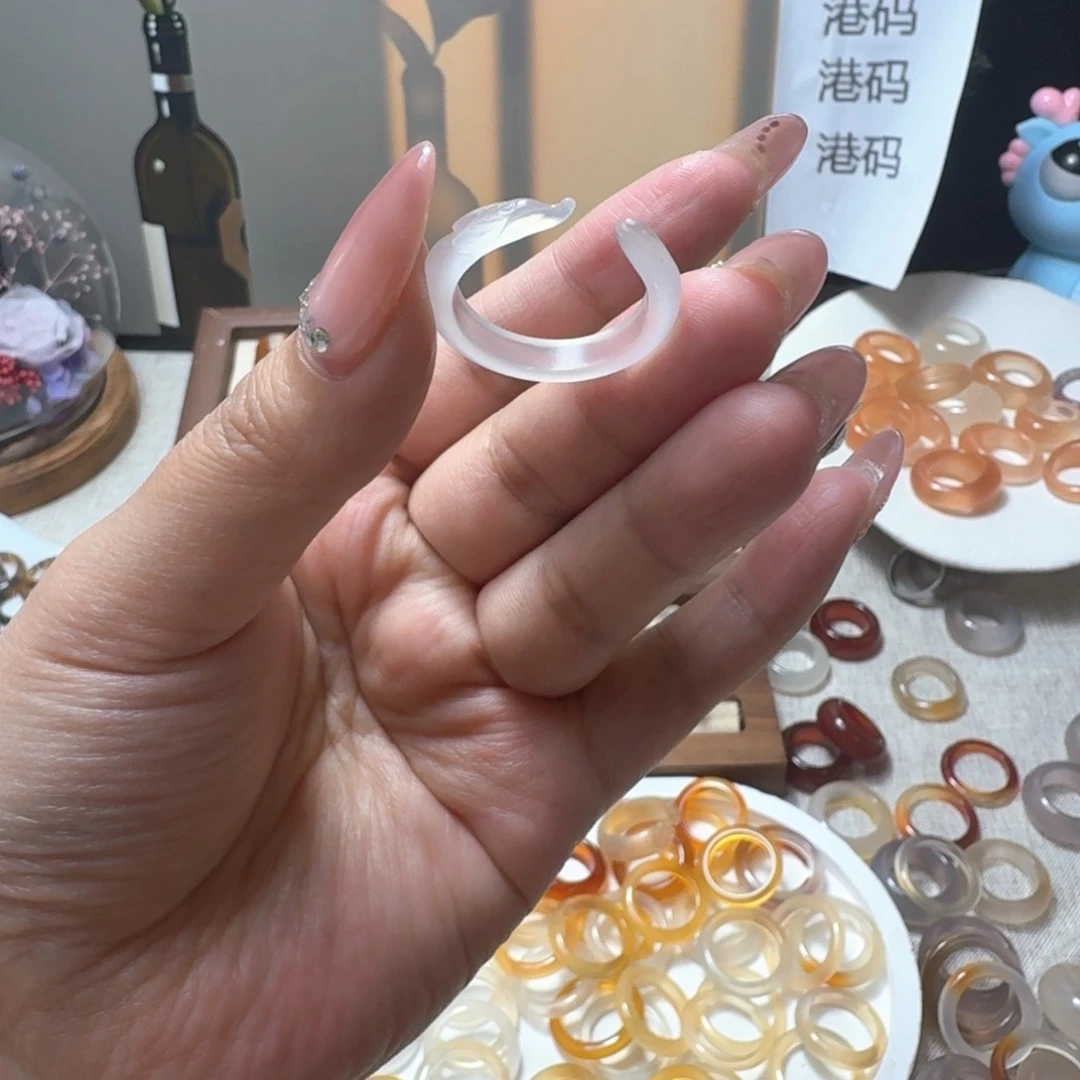 未镶嵌戒指玛瑙/玉髓600港19-20