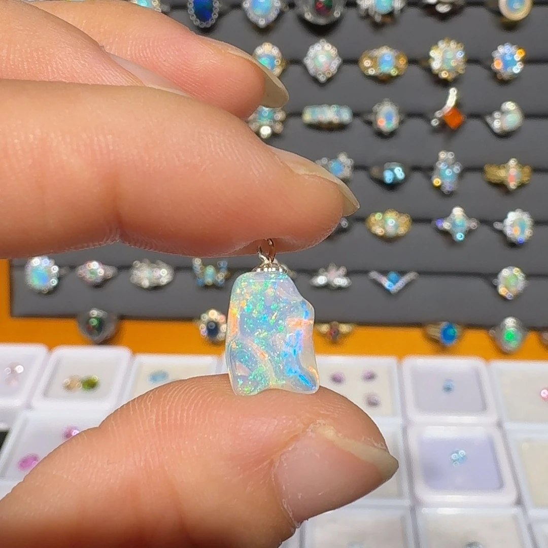 欧泊银S925镶嵌戒指戒指