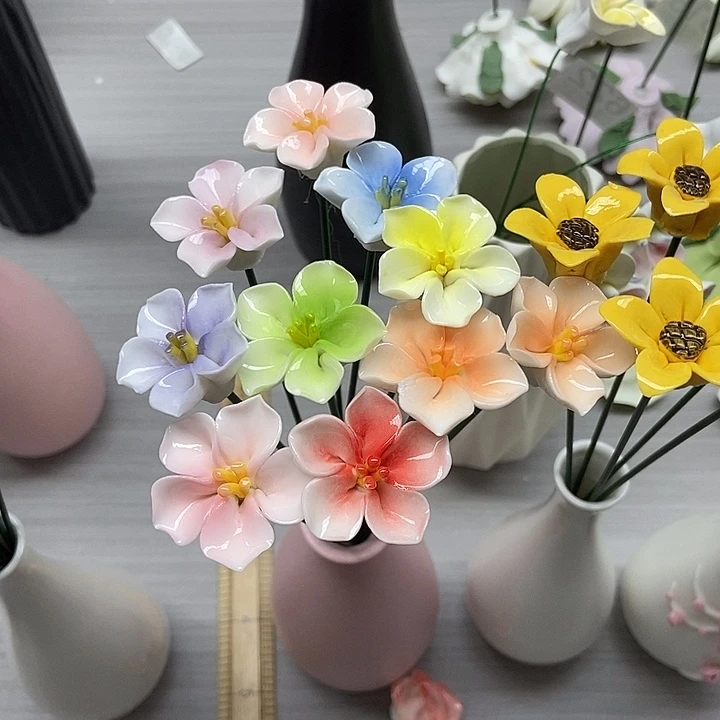 陶瓷纯手工捏花设计