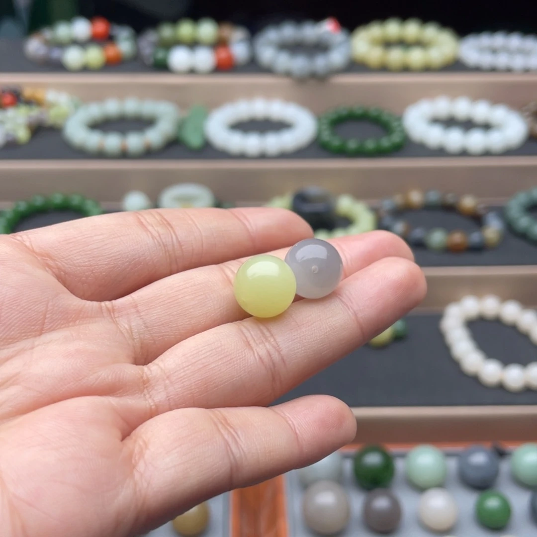 和田玉单珠12未镶嵌亚*