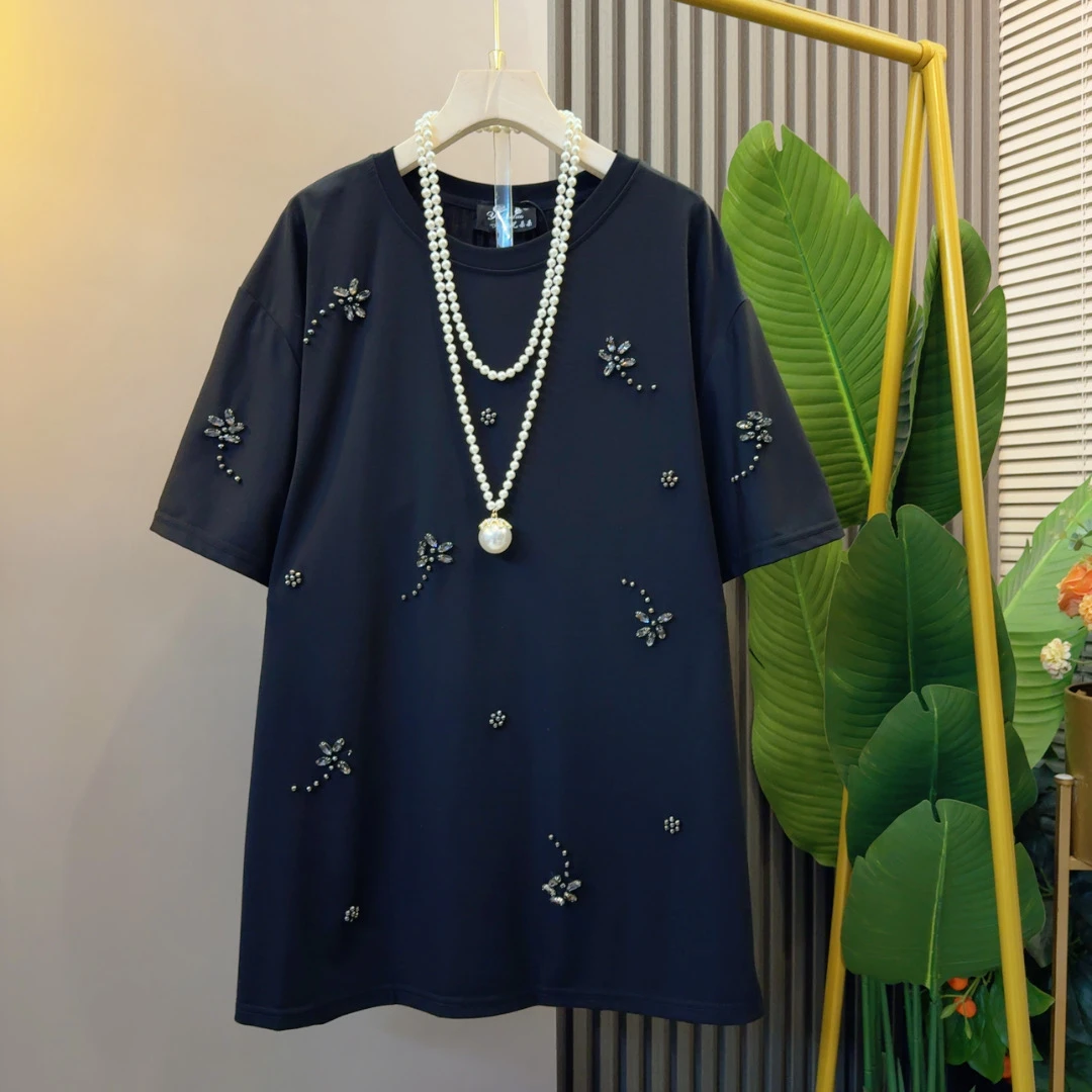 欧货爆款洋气网红闪亮花朵千金风优雅小衫衣长76左右