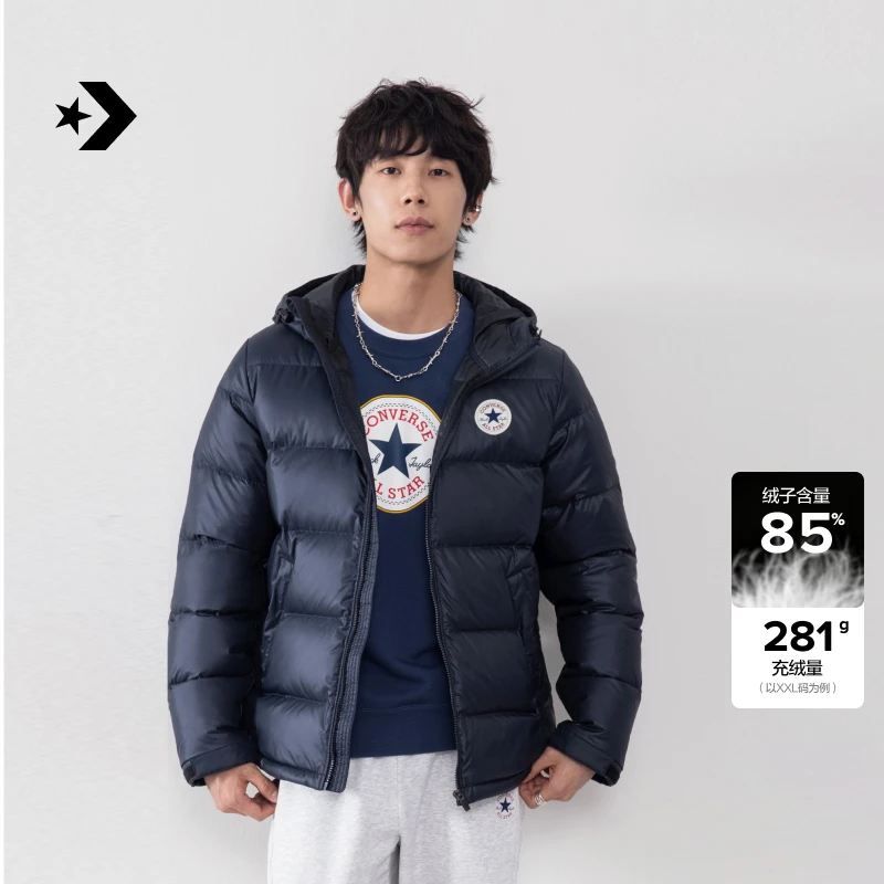 【秋冬新品】匡威男中长款600蓬鸭绒保暖羽绒服CONVERSE MCJ213